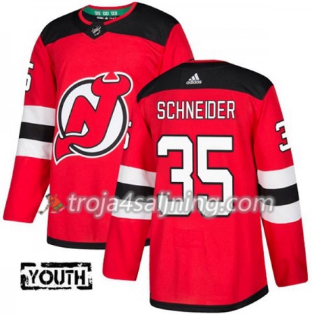 New Jersey Devils tröja Cory Schneider 35 Röd 2017-2018 Adidas Authentic - NHL Tröjor Barn